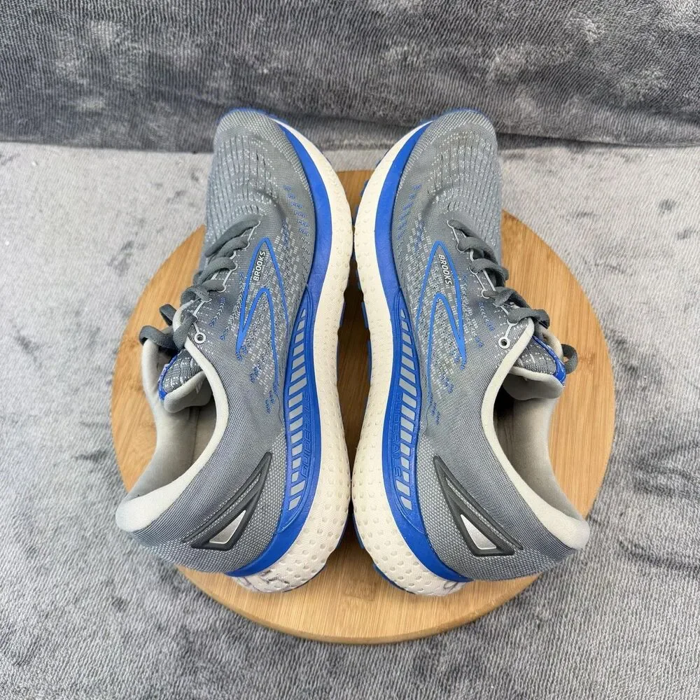 Brooks Glycerin GTS 19 Shoes Mens Size 9.5 Gray Running Sneakers 1103571D095
